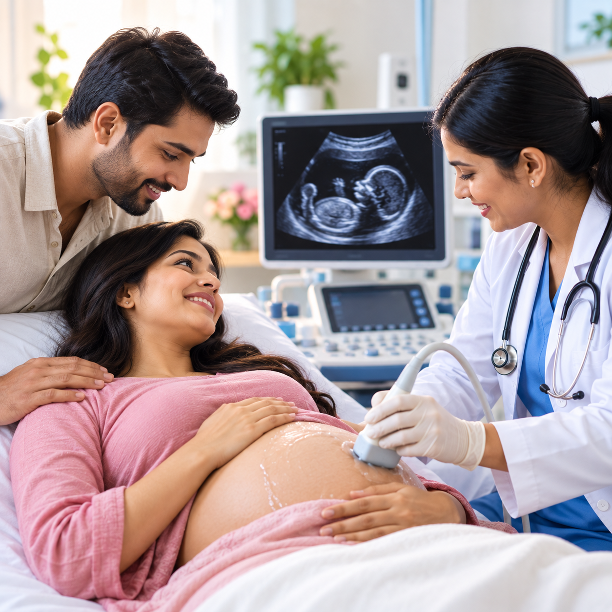 Happy pregnant woman